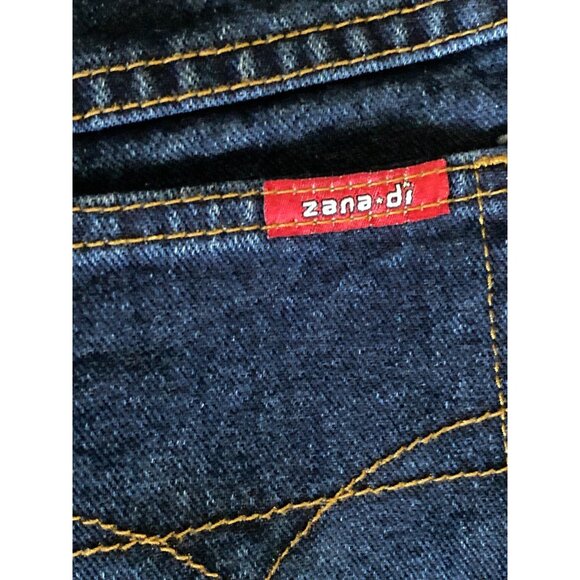 Y2K Zana Di Patchwork Flare Jeans Raw Hem Studded Skater Festival Hong Kong Sz 5 - Picture 4 of 13